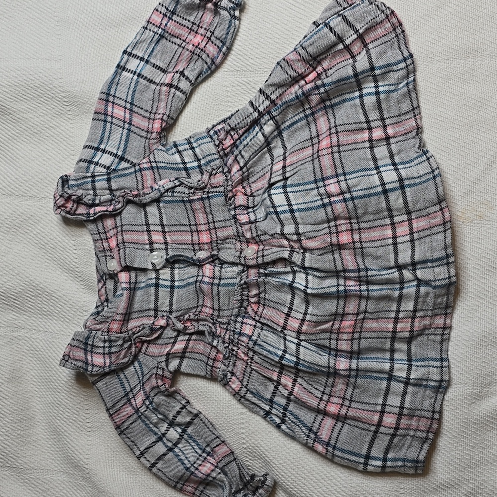 Carter's Pink and Blue Plaid Baby Dress And Bloomers